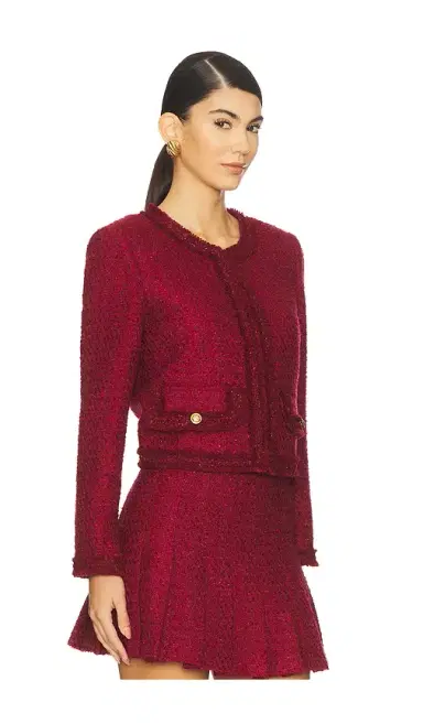Alice + Olivia Alice + Olivia Landon Cropped Box Jacket With Trim | Thumbnail 2 Alice + Olivia Alice + Olivia Landon Cropped Box Jacket With Trim | Thumbnail 2