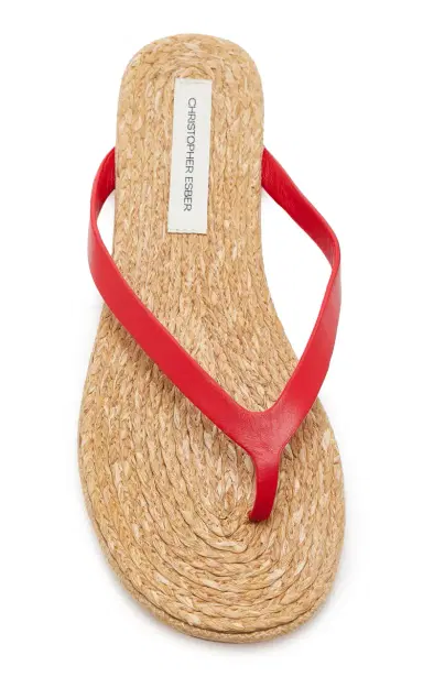 Christopher Esber Palma Raffia Flip Flop Sandals | Thumbnail 4 Christopher Esber Palma Raffia Flip Flop Sandals | Thumbnail 4
