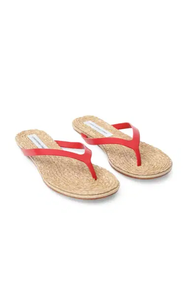 Christopher Esber Palma Raffia Flip Flop Sandals | Thumbnail 8 Christopher Esber Palma Raffia Flip Flop Sandals | Thumbnail 8