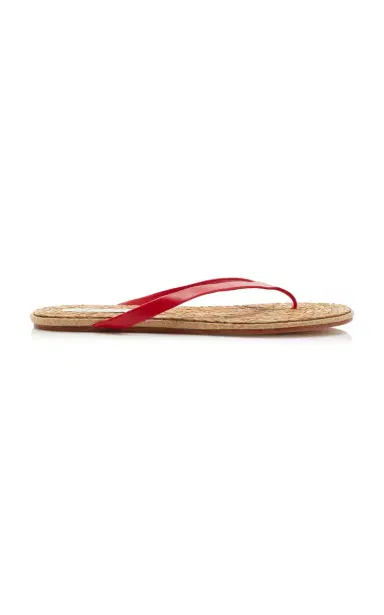 Christopher Esber Palma Raffia Flip Flop Sandals | Thumbnail 1 Christopher Esber Palma Raffia Flip Flop Sandals | Thumbnail 1