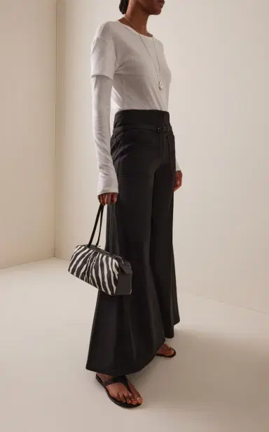 Courrèges Belted Cotton Palazzo Pants | Thumbnail 2 Courrèges Belted Cotton Palazzo Pants | Thumbnail 2