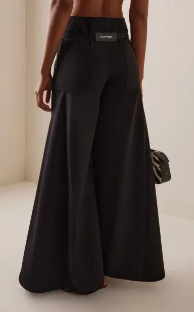 Courrèges Belted Cotton Palazzo Pants | Thumbnail 4 Courrèges Belted Cotton Palazzo Pants | Thumbnail 4