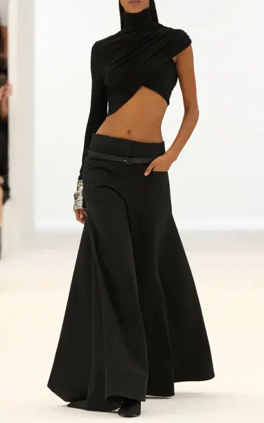 Courrèges Belted Cotton Palazzo Pants | Thumbnail 5 Courrèges Belted Cotton Palazzo Pants | Thumbnail 5
