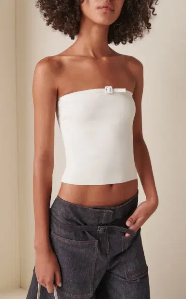 Courrèges Buckle-Detailed Knit Tube Top | Thumbnail 2 Courrèges Buckle-Detailed Knit Tube Top | Thumbnail 2
