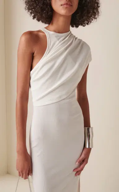 Courrèges Twisted Cotton-Knit Midi Dress | Thumbnail 3 Courrèges Twisted Cotton-Knit Midi Dress | Thumbnail 3