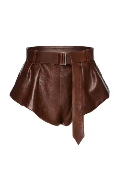 Magda Butrym Belted Leather Mini Shorts | Thumbnail 6 Magda Butrym Belted Leather Mini Shorts | Thumbnail 6