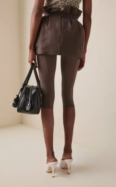 Magda Butrym Paperbag-Waist Linen-Blend Mini Skirt | Thumbnail 4 Magda Butrym Paperbag-Waist Linen-Blend Mini Skirt | Thumbnail 4