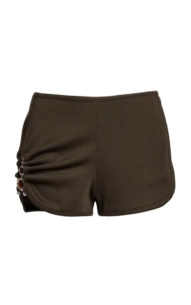 Crystal Droplet Jersey Shorts - Grey Crystal Droplet Jersey Shorts - Grey