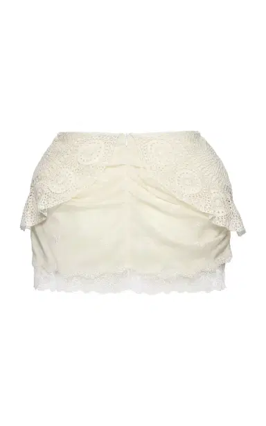 Magda Butrym Lace-Trimmed Mini Skirt | Thumbnail 5 Magda Butrym Lace-Trimmed Mini Skirt | Thumbnail 5