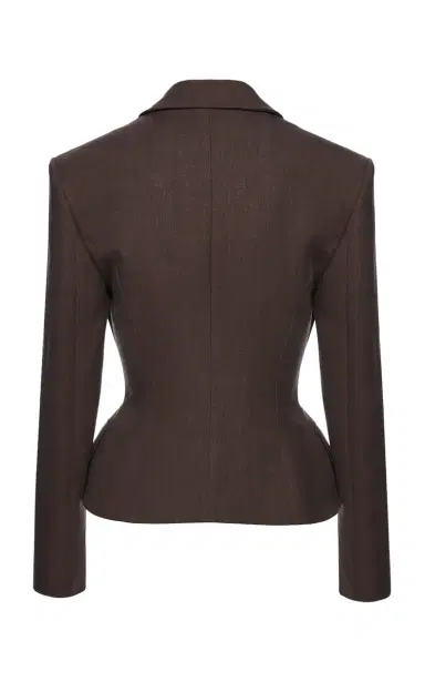 Magda Butrym Double-Breasted Structured Linen-Blend Blazer | Thumbnail 6 Magda Butrym Double-Breasted Structured Linen-Blend Blazer | Thumbnail 6