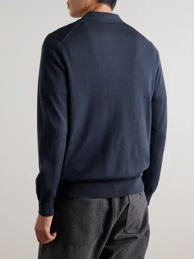 NN07 Sergio 6605 Merino Wool Half-Zip Polo Shirt - Men | Thumbnail 3 NN07 Sergio 6605 Merino Wool Half-Zip Polo Shirt - Men | Thumbnail 3