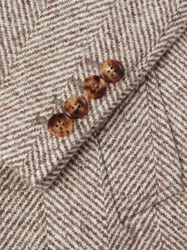 Brunello Cucinelli Heringbone Woven Coat - Men | Thumbnail 5 Brunello Cucinelli Heringbone Woven Coat - Men | Thumbnail 5