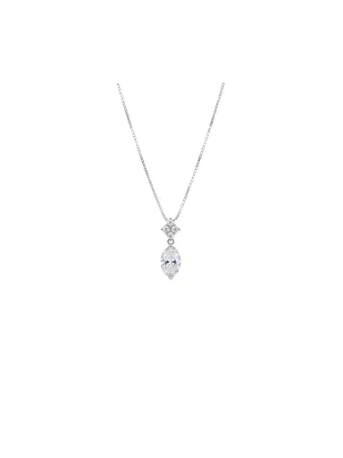 Wish Fine Jewelry 1.37ct Diamond Platinum Stone Pendant Chain Necklace | Thumbnail 1 Wish Fine Jewelry 1.37ct Diamond Platinum Stone Pendant Chain Necklace | Thumbnail 1
