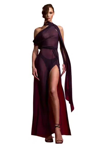 LaQuan Smith Draped Scarf Gown | Thumbnail 1 LaQuan Smith Draped Scarf Gown | Thumbnail 1