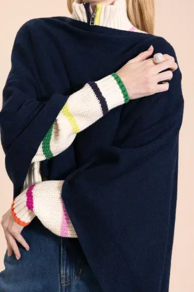 MINNIE ROSE Ruana Cashmere Poncho Cape | Thumbnail 3 MINNIE ROSE Ruana Cashmere Poncho Cape | Thumbnail 3