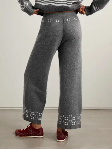 Calle Del Mar Winter Fair Isle Cashmere Wide-leg Pants | Thumbnail 4 Calle Del Mar Winter Fair Isle Cashmere Wide-leg Pants | Thumbnail 4