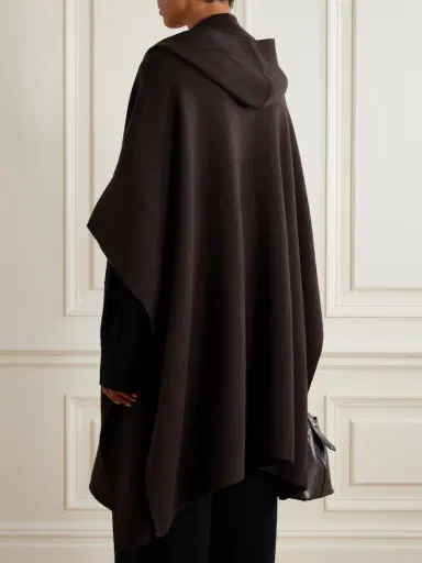 Allude Hooded Wool And Cashmere-blend Cape | Thumbnail 3 Allude Hooded Wool And Cashmere-blend Cape | Thumbnail 3