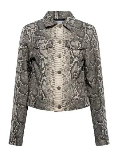 Gabriela Hearst Bronte Python Denim Jacket | Thumbnail 1 Gabriela Hearst Bronte Python Denim Jacket | Thumbnail 1