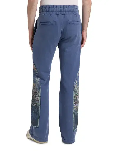 Who Decides War Men's Faded Cotton Sweatpants - Sky - Size 40 | Thumbnail 5 Who Decides War Men's Faded Cotton Sweatpants - Sky - Size 40 | Thumbnail 5