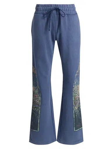 Who Decides War Men's Faded Cotton Sweatpants - Sky - Size 40 | Thumbnail 1 Who Decides War Men's Faded Cotton Sweatpants - Sky - Size 40 | Thumbnail 1