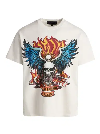 Who Decides War Men's Bad to the Bone Jersey Crewneck T-shirt | Thumbnail 1 Who Decides War Men's Bad to the Bone Jersey Crewneck T-shirt | Thumbnail 1