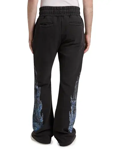 Who Decides War Men's Flame Glass Hardware Sweatpants - Coal - Size 38 | Thumbnail 5 Who Decides War Men's Flame Glass Hardware Sweatpants - Coal - Size 38 | Thumbnail 5