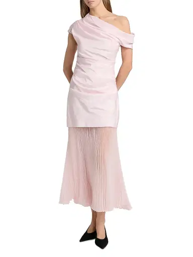SIMKHAI Women's Ammalie Combo Midi-Dress - Blush | Thumbnail 2 SIMKHAI Women's Ammalie Combo Midi-Dress - Blush | Thumbnail 2