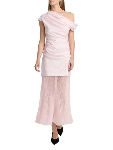 SIMKHAI Women's Ammalie Combo Midi-Dress - Blush | Thumbnail 3 SIMKHAI Women's Ammalie Combo Midi-Dress - Blush | Thumbnail 3