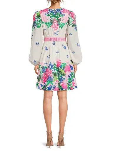 Lilly Pulitzer Women's Chyanna Floral Cotton Belted Minidress - Multi Endless Summers - Size 10 | Thumbnail 5 Lilly Pulitzer Women's Chyanna Floral Cotton Belted Minidress - Multi Endless Summers - Size 10 | Thumbnail 5