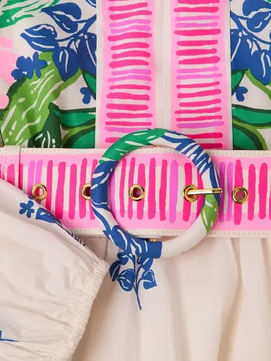 Lilly Pulitzer Women's Chyanna Floral Cotton Belted Minidress - Multi Endless Summers - Size 10 | Thumbnail 6 Lilly Pulitzer Women's Chyanna Floral Cotton Belted Minidress - Multi Endless Summers - Size 10 | Thumbnail 6