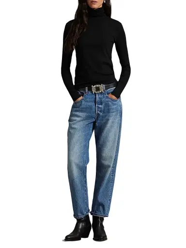 Polo Ralph Lauren Women's Rib-Knit Turtleneck Top | Thumbnail 2 Polo Ralph Lauren Women's Rib-Knit Turtleneck Top | Thumbnail 2