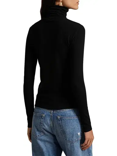 Polo Ralph Lauren Women's Rib-Knit Turtleneck Top | Thumbnail 4 Polo Ralph Lauren Women's Rib-Knit Turtleneck Top | Thumbnail 4