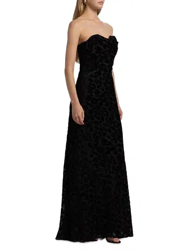 Halston Women's Anastasia Embroidered Gown - Black | Thumbnail 4 Halston Women's Anastasia Embroidered Gown - Black | Thumbnail 4