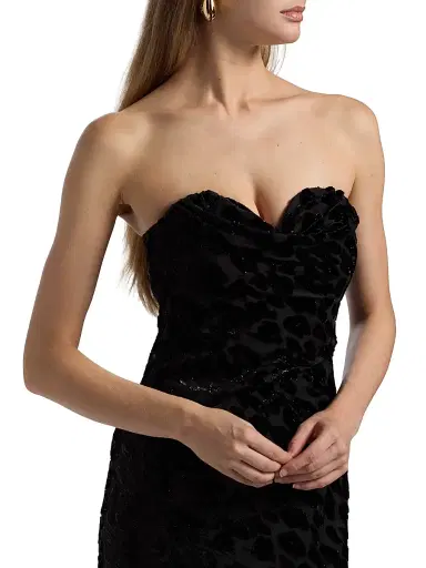 Halston Women's Anastasia Embroidered Gown - Black | Thumbnail 6 Halston Women's Anastasia Embroidered Gown - Black | Thumbnail 6