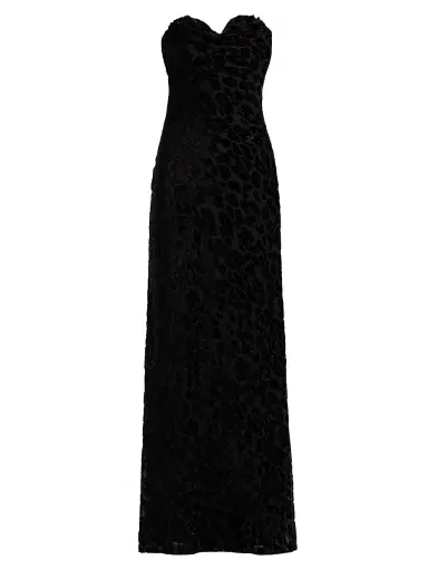 Halston Women's Anastasia Embroidered Gown - Black | Thumbnail 1 Halston Women's Anastasia Embroidered Gown - Black | Thumbnail 1