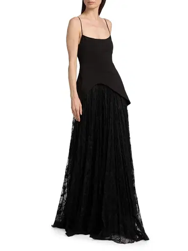 AMUR Women's Leighton Pleated Gown - Black | Thumbnail 2 AMUR Women's Leighton Pleated Gown - Black | Thumbnail 2