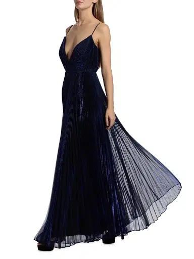 Halston Women's Rosalie Chiffon Devoré Floor-Length Gown - Sapphire Stone - Size 14 | Thumbnail 2 Halston Women's Rosalie Chiffon Devoré Floor-Length Gown - Sapphire Stone - Size 14 | Thumbnail 2
