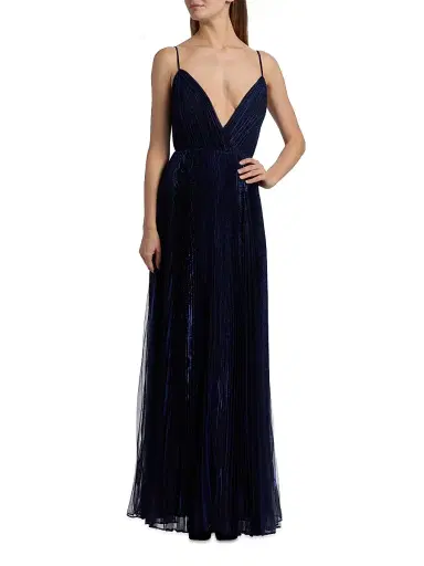 Halston Women's Rosalie Chiffon Devoré Floor-Length Gown - Sapphire Stone - Size 14 | Thumbnail 3 Halston Women's Rosalie Chiffon Devoré Floor-Length Gown - Sapphire Stone - Size 14 | Thumbnail 3