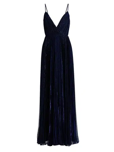 Halston Women's Rosalie Chiffon Devoré Floor-Length Gown - Sapphire Stone - Size 14 | Thumbnail 1 Halston Women's Rosalie Chiffon Devoré Floor-Length Gown - Sapphire Stone - Size 14 | Thumbnail 1