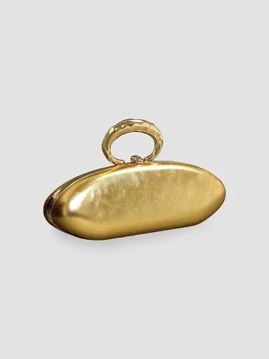 Alexis Bittar Women's Molten Leather Minaudière - Gold | Thumbnail 3 Alexis Bittar Women's Molten Leather Minaudière - Gold | Thumbnail 3