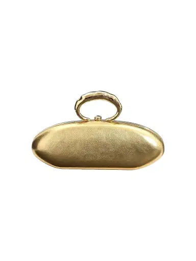 Alexis Bittar Women's Molten Leather Minaudière - Gold | Thumbnail 1 Alexis Bittar Women's Molten Leather Minaudière - Gold | Thumbnail 1