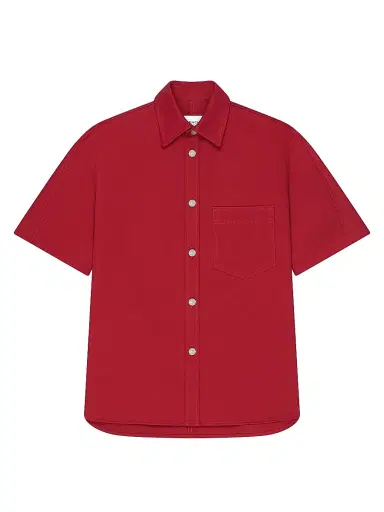 Givenchy Men's Couture Seam Shirt in Overdyed Denim - Dark Red | Thumbnail 1 Givenchy Men's Couture Seam Shirt in Overdyed Denim - Dark Red | Thumbnail 1