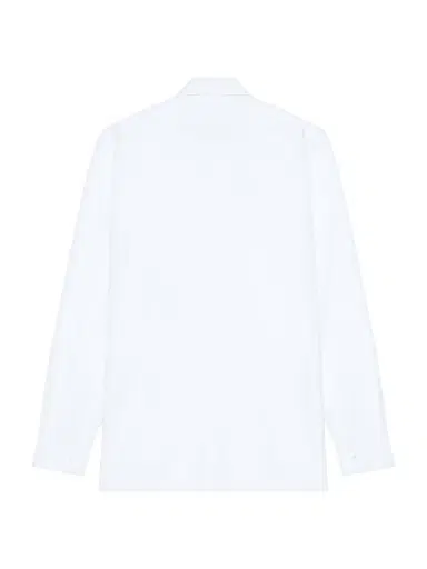 Givenchy Men's Slim Fit Shirt in Poplin with Paris Jacquard - White - Size 17.5 | Thumbnail 2 Givenchy Men's Slim Fit Shirt in Poplin with Paris Jacquard - White - Size 17.5 | Thumbnail 2