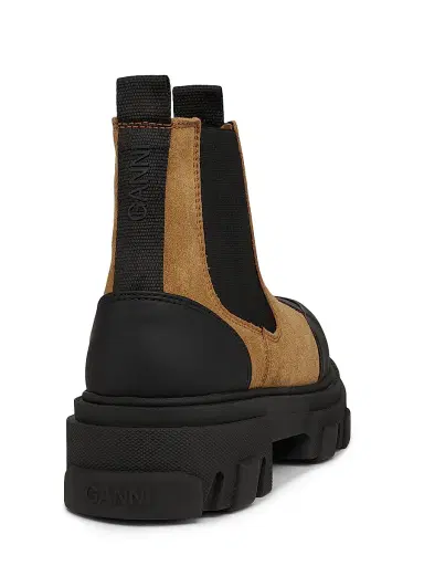 Ganni Women's Cleated Two-Tone Chelsea Boots - Cognac - Size 11 | Thumbnail 3 Ganni Women's Cleated Two-Tone Chelsea Boots - Cognac - Size 11 | Thumbnail 3