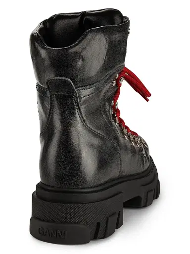 Ganni Women's Cleated Mountain Ankle Boots - Ebony - Size 11 | Thumbnail 3 Ganni Women's Cleated Mountain Ankle Boots - Ebony - Size 11 | Thumbnail 3