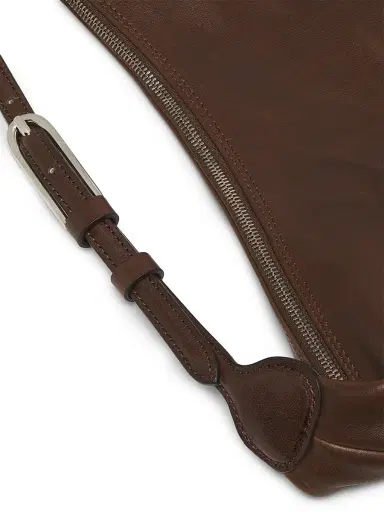 Liffner Women's Pillow Leather Shoulder Bag - Dark Brown | Thumbnail 5 Liffner Women's Pillow Leather Shoulder Bag - Dark Brown | Thumbnail 5
