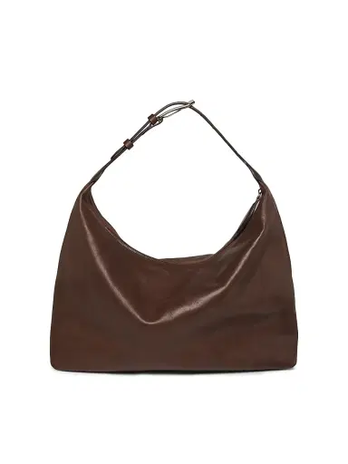 Liffner Women's Pillow Leather Shoulder Bag - Dark Brown | Thumbnail 1 Liffner Women's Pillow Leather Shoulder Bag - Dark Brown | Thumbnail 1