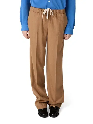 Miu Miu Women's Camel Hair Drawstring Pants - Brown | Thumbnail 2 Miu Miu Women's Camel Hair Drawstring Pants - Brown | Thumbnail 2