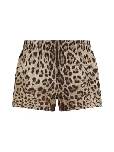 Dolce & Gabbana Men's DNA Leopard-Print Boxer Short Swim Trunks - Leopard - Size XL | Thumbnail 2 Dolce & Gabbana Men's DNA Leopard-Print Boxer Short Swim Trunks - Leopard - Size XL | Thumbnail 2