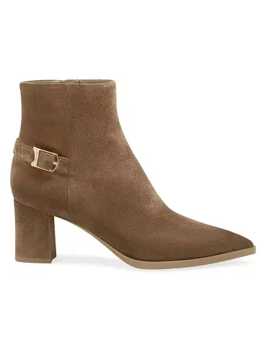 Santoni Women's Elly 65MM Suede Ankle Boots - Brown - Size 12 | Thumbnail 1 Santoni Women's Elly 65MM Suede Ankle Boots - Brown - Size 12 | Thumbnail 1